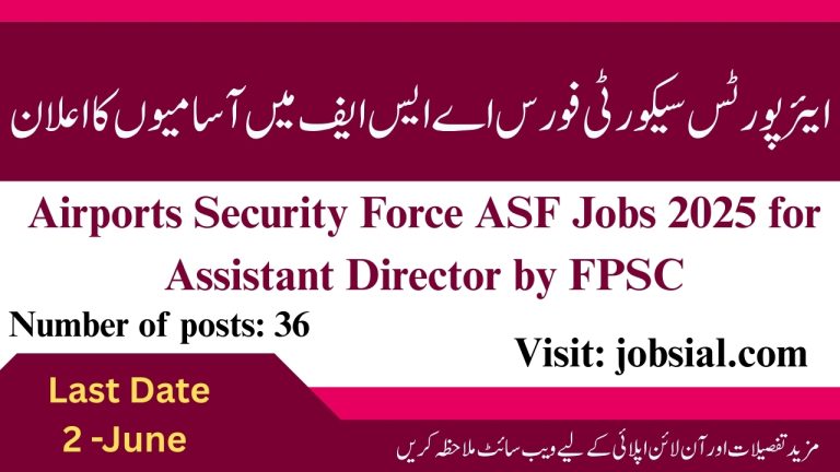 ASF Jobs 2025 for Assistant Director by FPSC