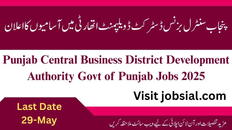 PCBDDA Govt of Punjab Jobs 2025