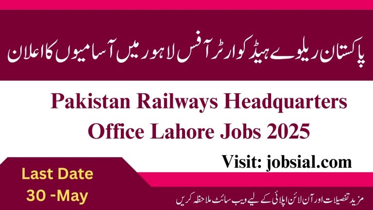 Pakistan Railways Headquarters Jobs 2025