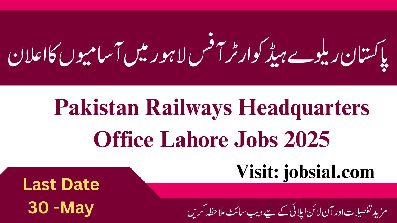 Pakistan Railways Headquarters Jobs 2025