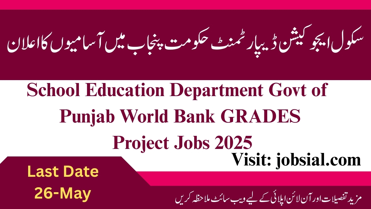 School Education Department Govt of Punjab Jobs 2025