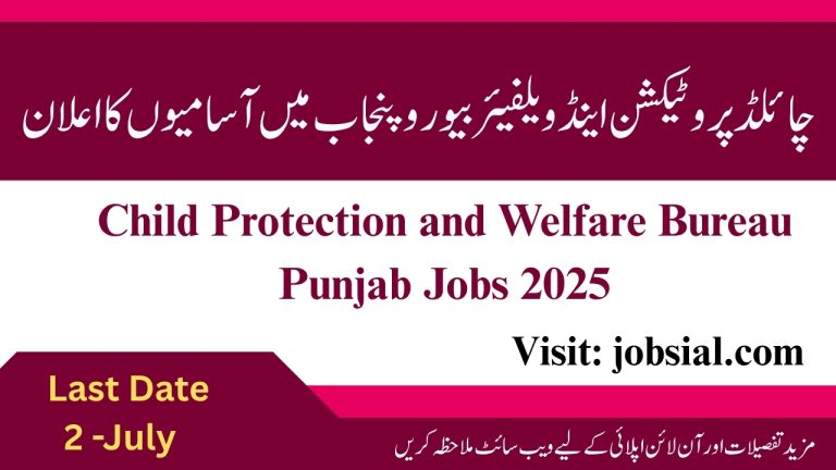 Child Protection and Welfare Bureau Punjab Jobs 2025