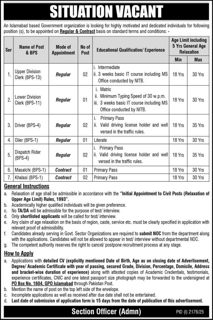 Federal Govt Jobs 2025